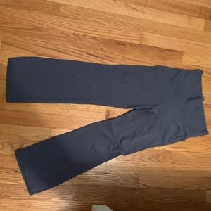 Grey bell bottom leggings.